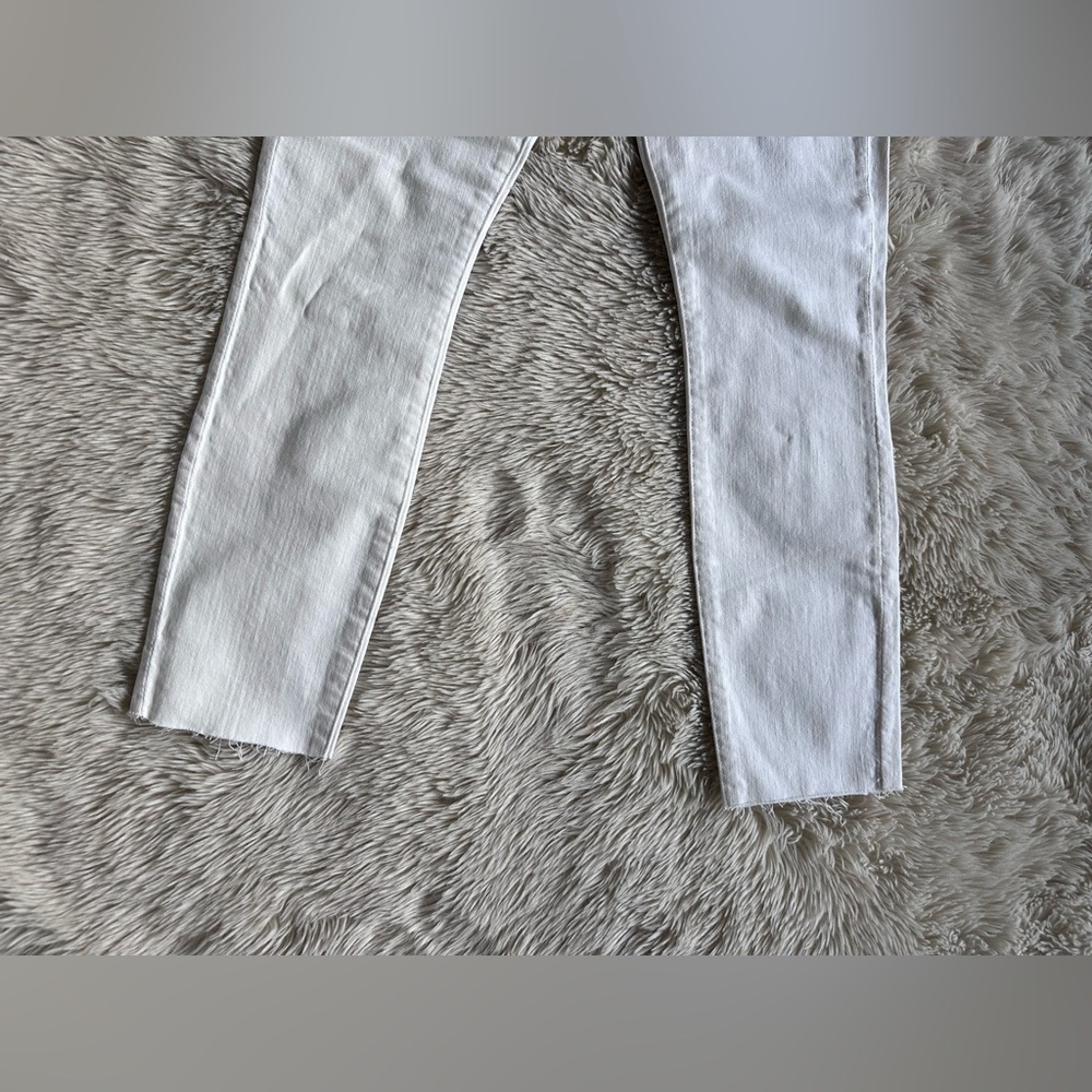 MOTHER Denim The High Waisted Looker White Skinny Jeans Whipping The Cream Sz 27 - Picture 6 of 15